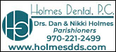 Holmes Dental, P.C. Sponsorship Banner